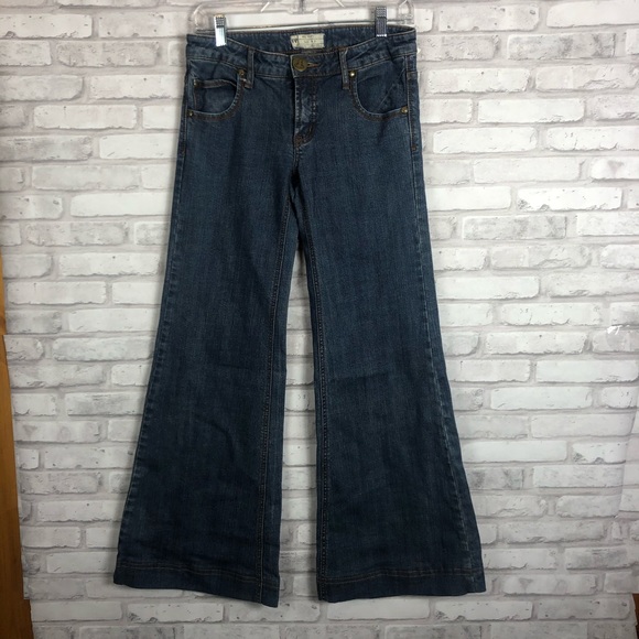 Free People Wide Leg Flare Jeans 27 - Picture 2 of 6